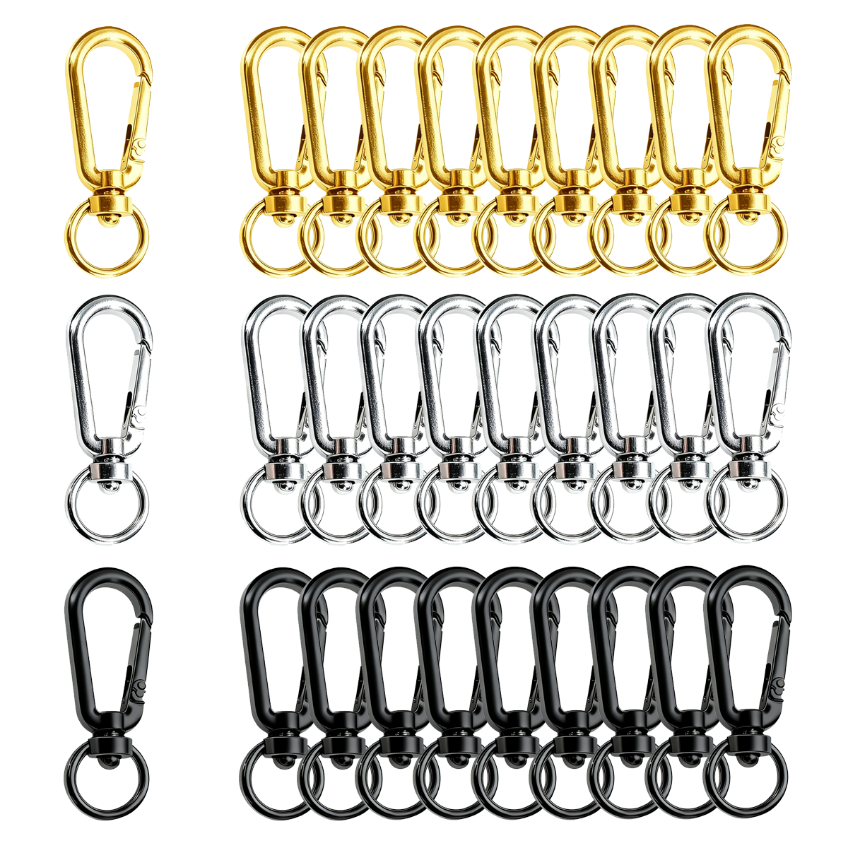 Fishing Swivel Connector - 9/18/36 Pcs Open Swivel Clips Key