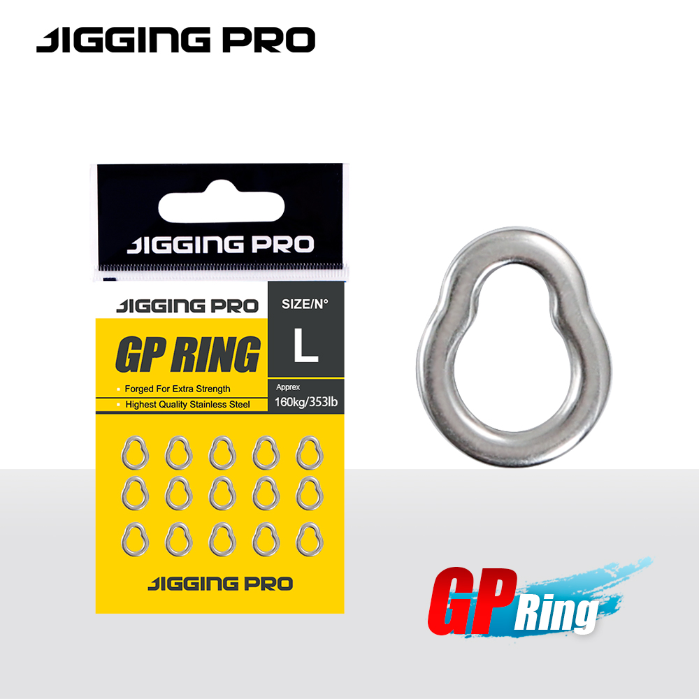 Fishing Swivel Connector - JIGGING PRO 15Pcs GP Solid Ring