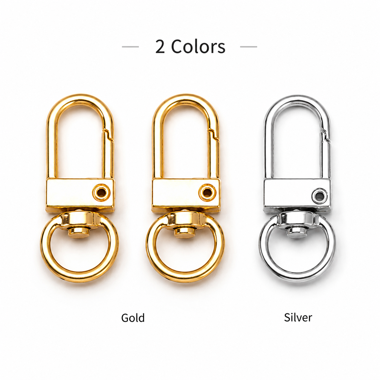 Fishing Swivel Connector - 5Pcs D Shape Swivel Snap Hooks
