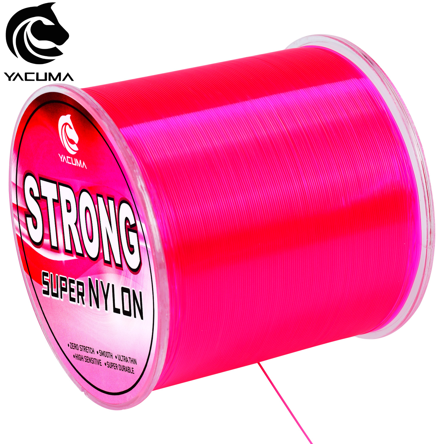 Fluorocarbon Line - YACUMA 500M-546YDS Strong Pink Nylon Monofilament