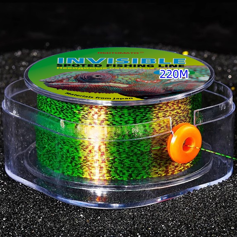 Fluorocarbon Line - 220 Meters Spotted Line Fluorocarbon Coated