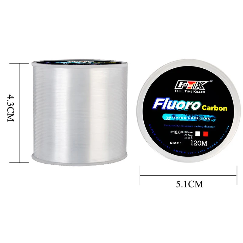 120M Fishing Line 0.14mm-0.6mm - مراجعة Fluorocarbon Line وسعره