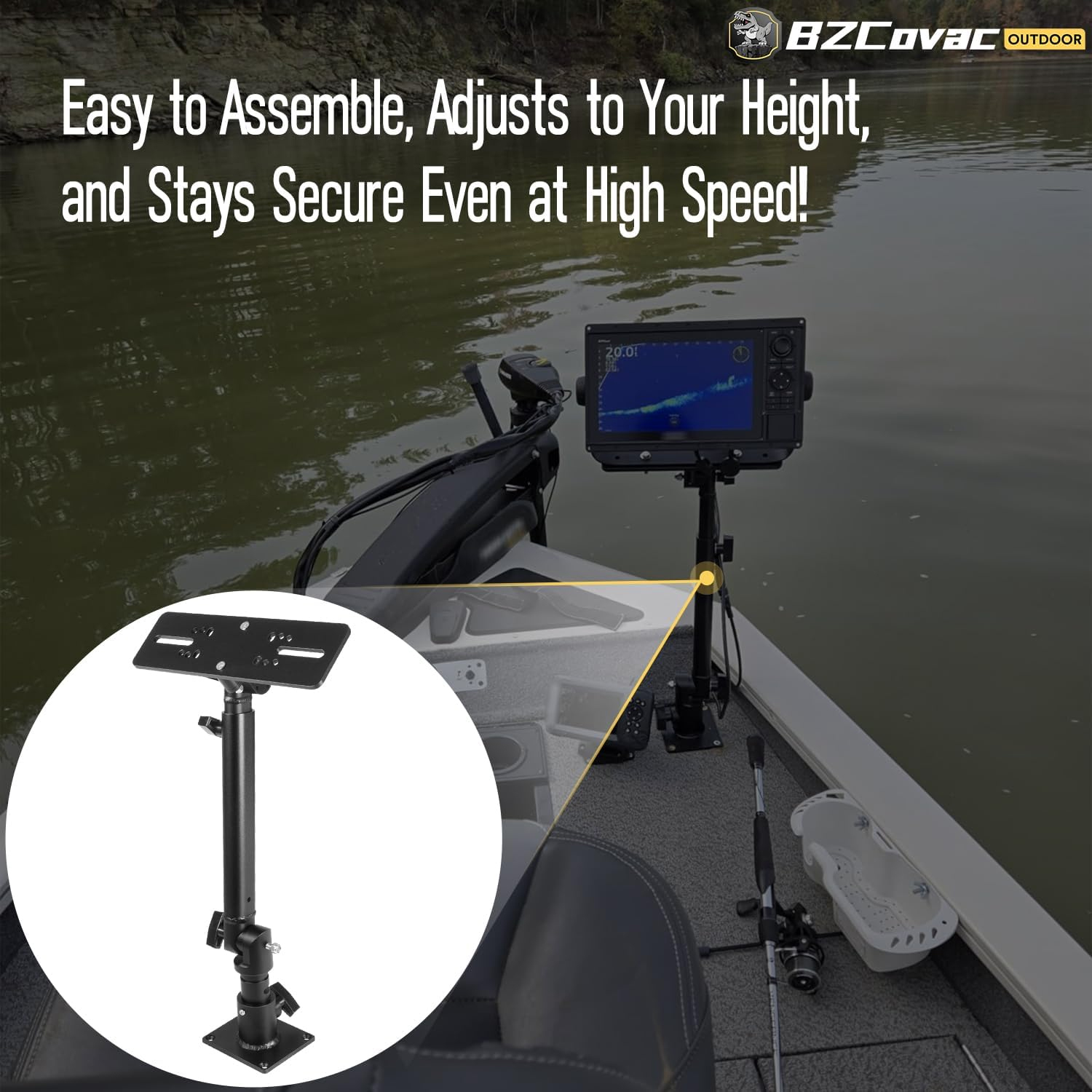 Marine Anodized Aluminum Monit - مراجعة Fish Finder وسعره