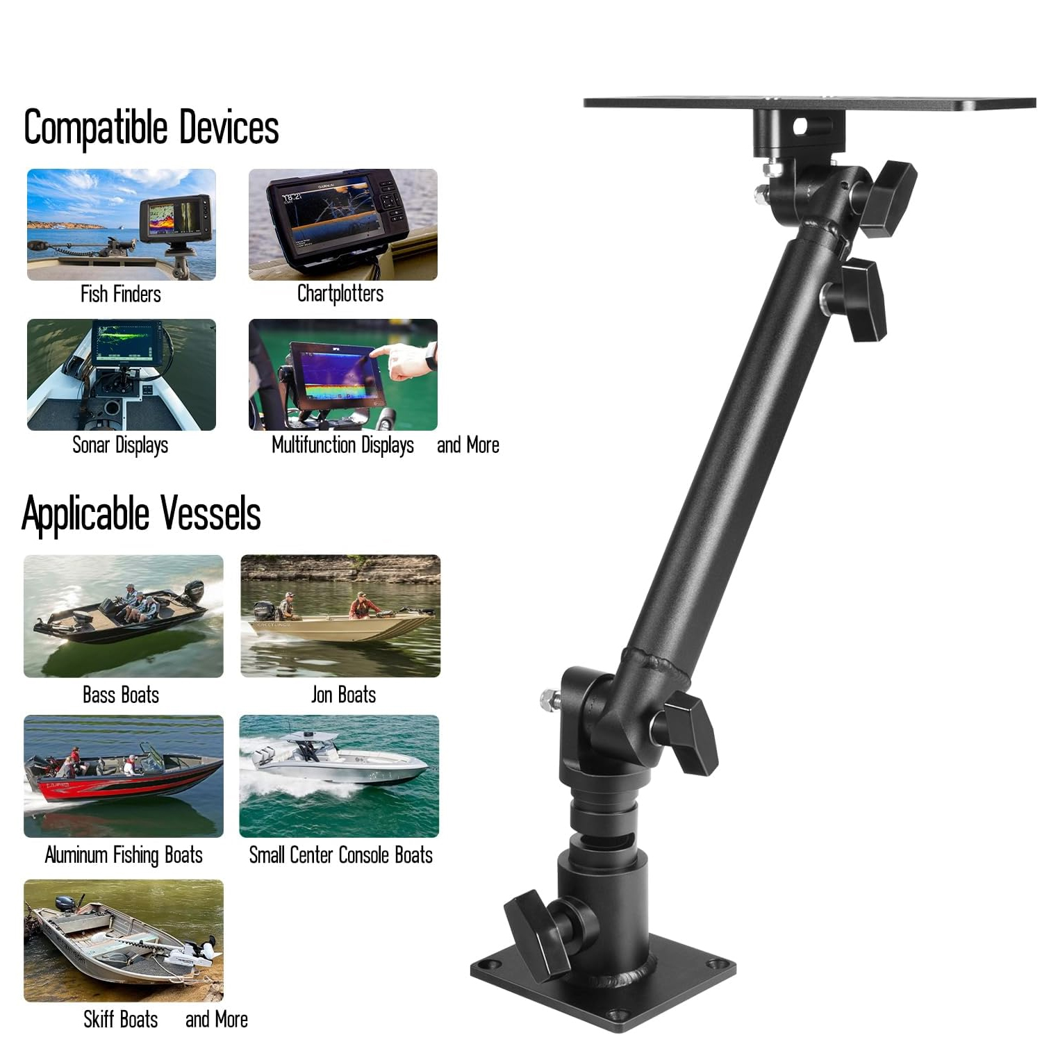 Marine Anodized Aluminum Monit - مراجعة Fish Finder وسعره