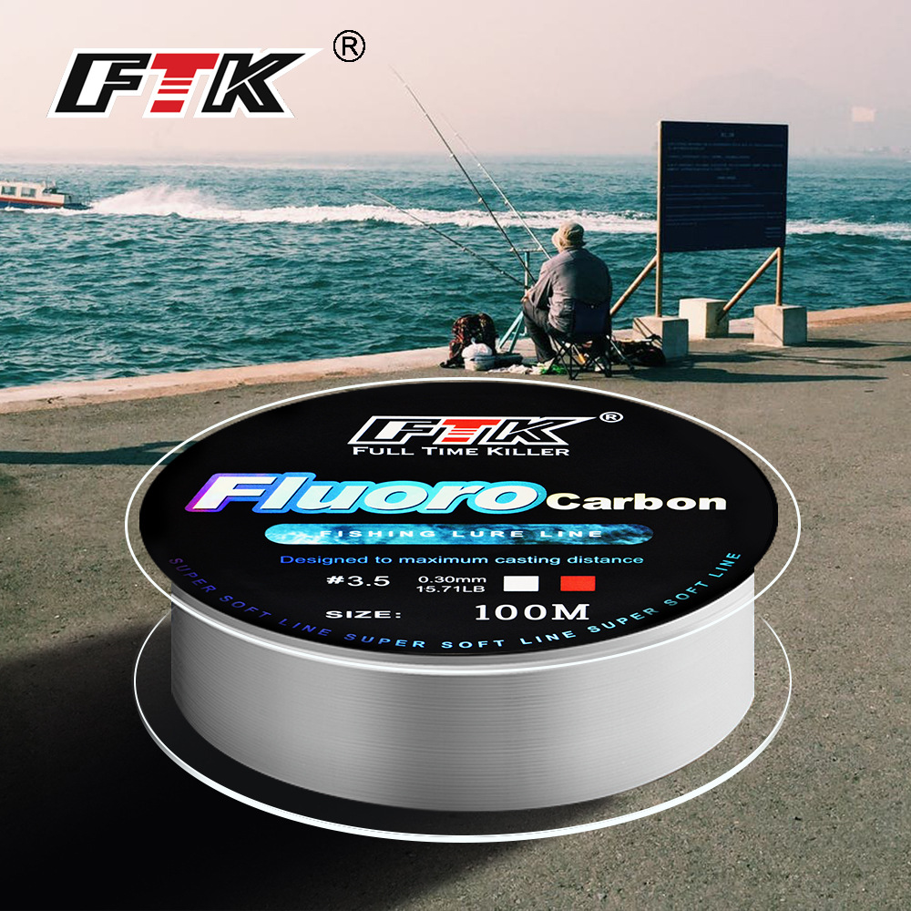 100M Fluorocarbon Coating Fish - مراجعة Fluorocarbon Line وسعره