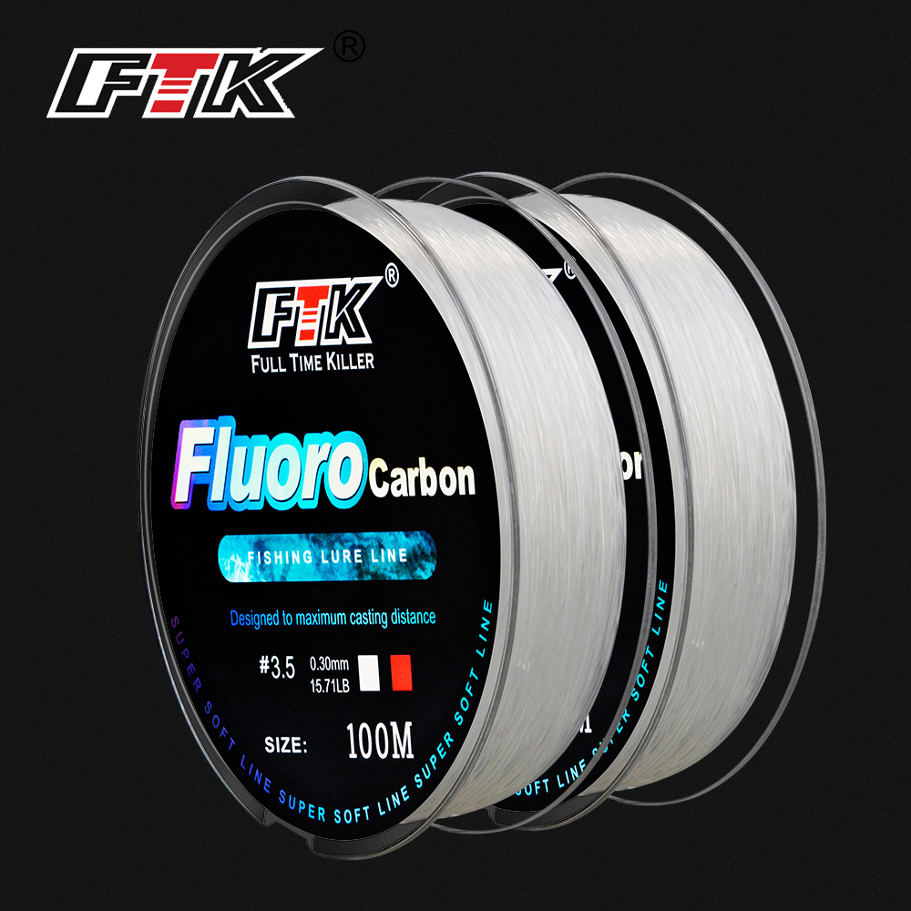 100M Fluorocarbon Coating Fish - مراجعة Fluorocarbon Line وسعره