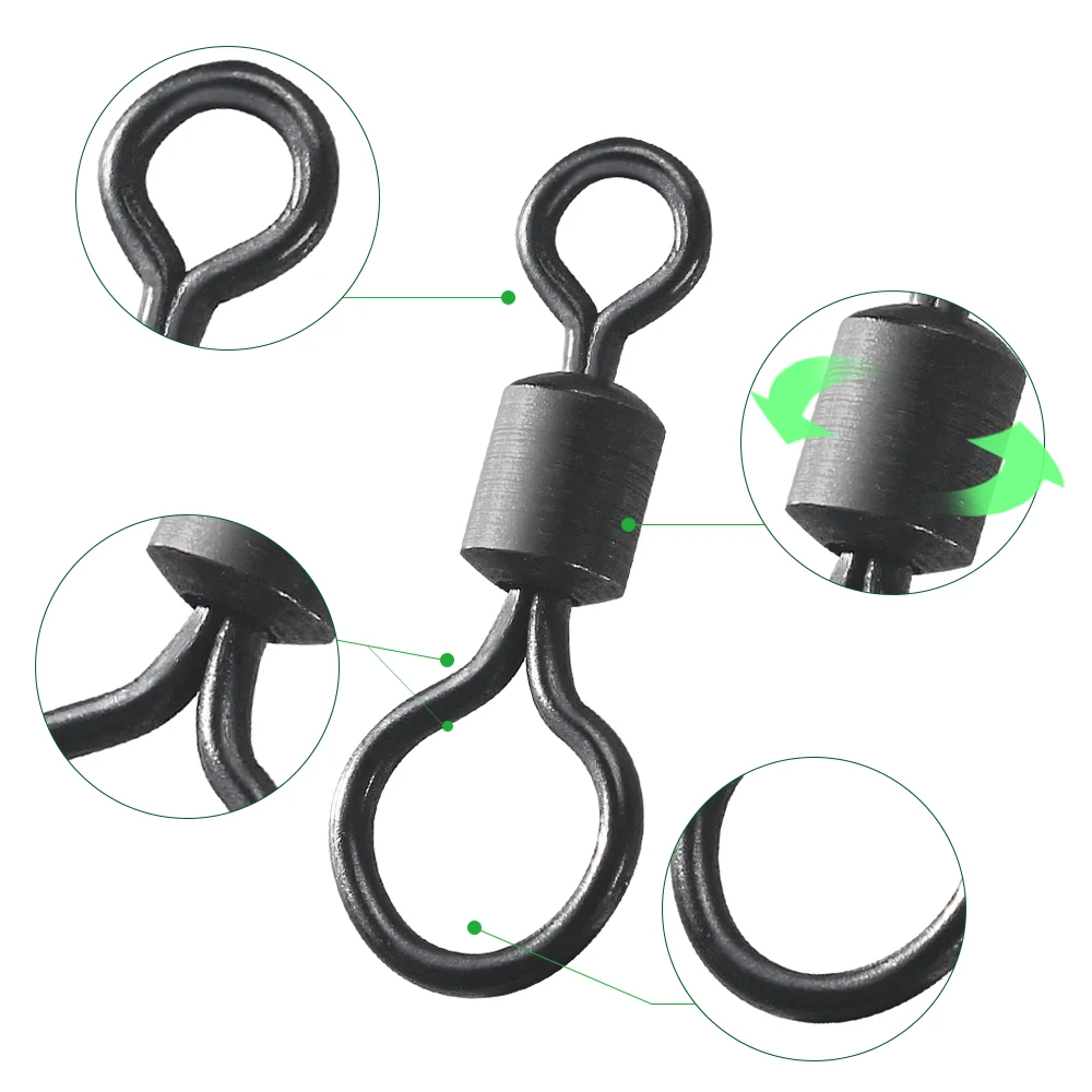 100pcs Carp Fishing Swivel Big - مراجعة Fishing Swivel Connector وسعره