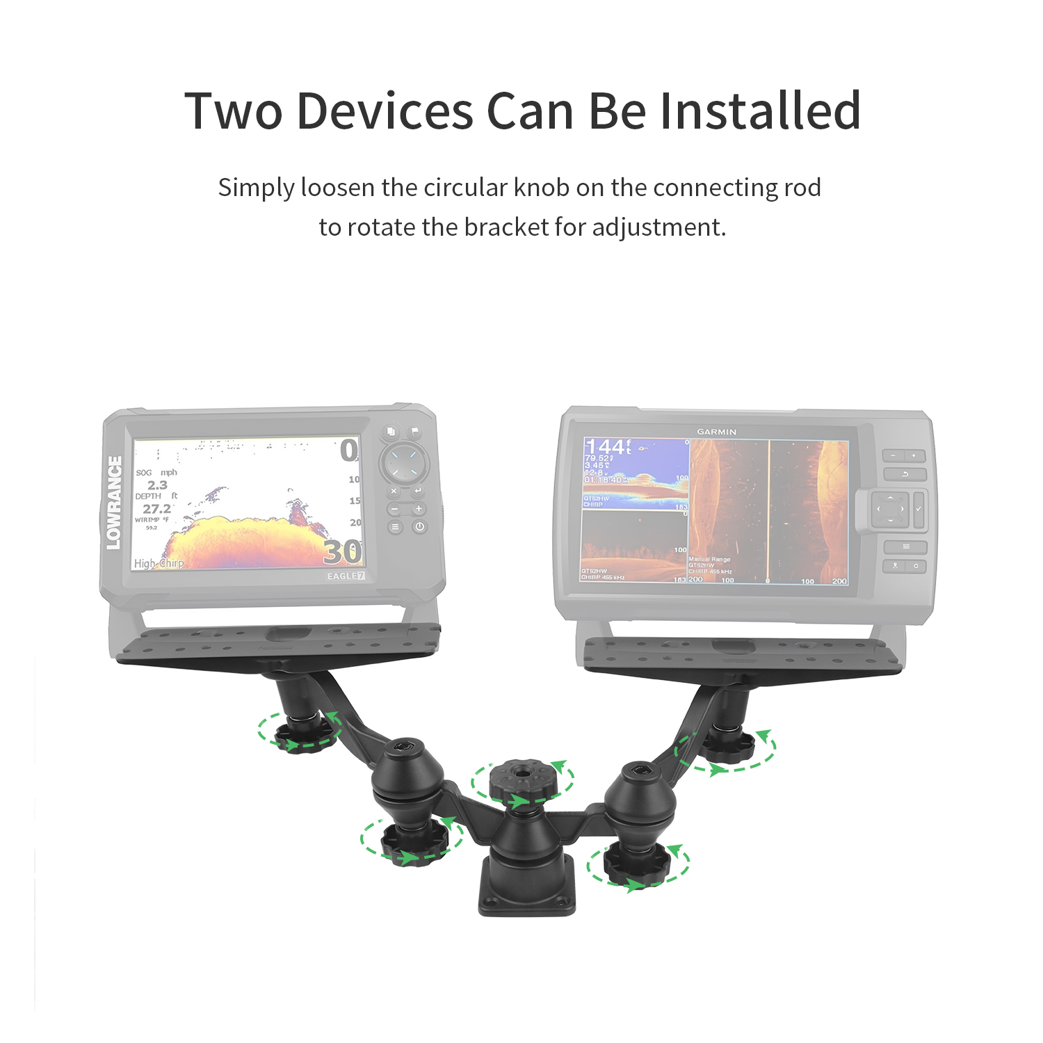 Horizontal boom dual-arm fishf - مراجعة Fish Finder وسعره