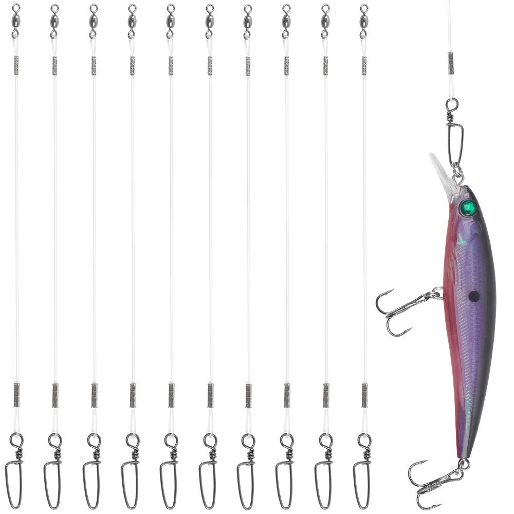 10Pcs Fluorocaron Fishing Lead - مراجعة Fluorocarbon Line وسعره