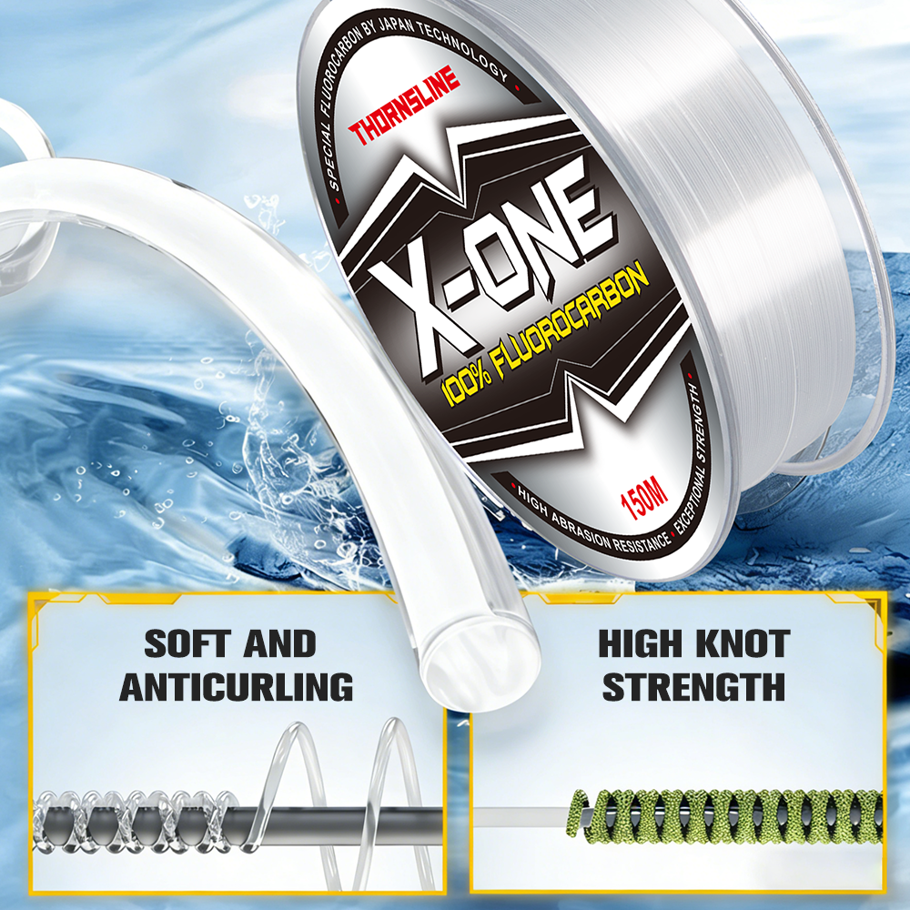 Thornsline 100% Fluorocarbon F - مراجعة Fluorocarbon Line وسعره