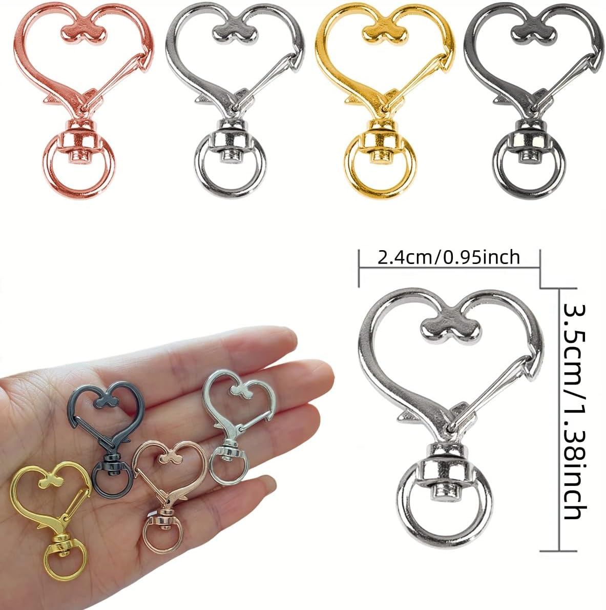 5/10/15/25/40/60Pcs Heart-Shap - مراجعة Fishing Swivel Connector وسعره