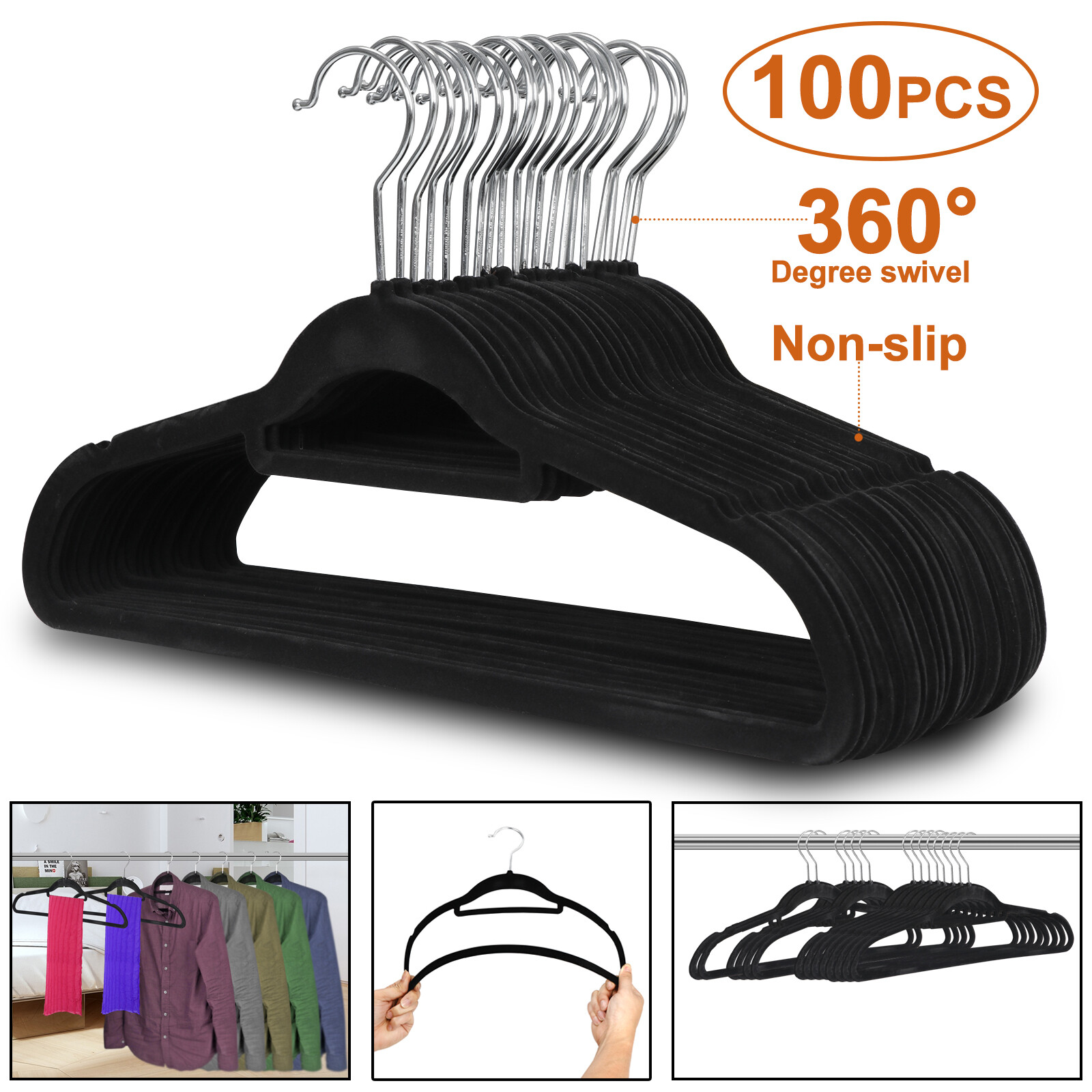 100 Pack Velvet Hangers Flocke - مراجعة Fishing Swivel Connector وسعره