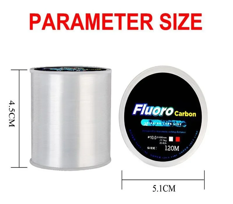 Fishing Line 120M 0.20mm-0.60m - مراجعة Fluorocarbon Line وسعره